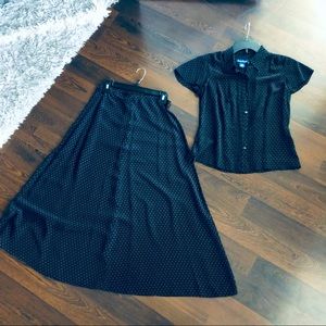 ❣️Vtg Silk Skirt Set❣️